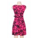 Print rose pink fashion dress