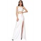 White Separate Golden Edge Dress