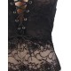 Black Lace Personality Lace-up Sexy Teddy