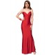 Red Elegant Embroidery Long Sleeve Maxi Party Dress