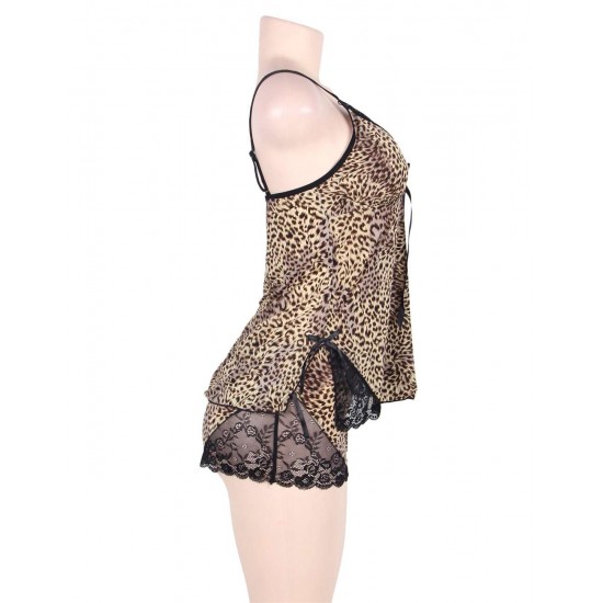 Wild Leopard print sexy babydoll