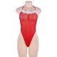 Red Mesh Cute Rabit Teddy Costume