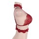 Plus Size Seductive Strappy Choker Lace Bra Lingerie