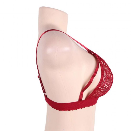 Sexy Red Strappy Harness Bralette Bra