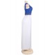 Glamorous Sleeveless White Blue Maxi Dress