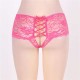 Sexy Pink Lace Open Crotch Panty