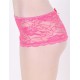 Sexy Pink Lace Open Crotch Panty