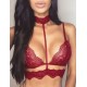 Plus Size Seductive Strappy Choker Lace Bra Lingerie