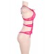 Heart Jacquard Stretch Mesh Teddy