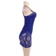 Lace Cami Knee Length Blue Bodycon Dress