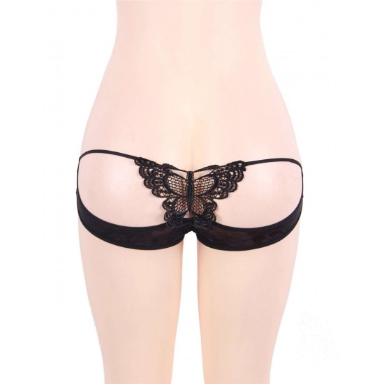 Black Butterfly Lace Panty