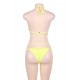 Sexy Summer Women Yellow Braided Bikini Set