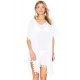 Pom Pom Tassel Hem White Gauze Cover up