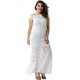 Plus Size White Lace Elegant Party Gown