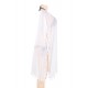 Pom Pom Tassel Hem White Gauze Cover up