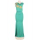 Green Elegant Embroidery Party Gown