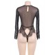 Plus Size Exquisite Lace Sleeve Teddy