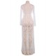 Plus Size White Delicate Lace Long Sleepwear Gown