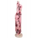 Plus Size Pocket Design Long Sleeve Pink Floral Maxi Dress