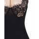 Plus Size 	Black Lace Personality Lace-up Sexy Teddy