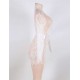 Eyelash White Lace Sleepwear Gown