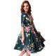 Half Sleeve Jasper Vintage Style Floral Swing Dress