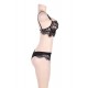 Black Lace Temptation 2pcs Bralette Lingerie Set