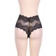 Sexy High Waist Floral Lace Black Panty