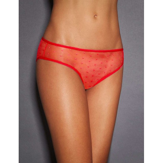 Plus Size Sexy Red Lace Strappy Panty