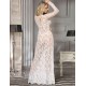 White Long Sleeve Lace Sleepwear Gown