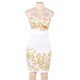 Elegant Embroidery White Bodycon Fashion Dress 