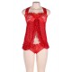 Plus Size Lovely red heart pattern babydoll