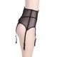 Plus Size Black Sexy Lace Garter Panty