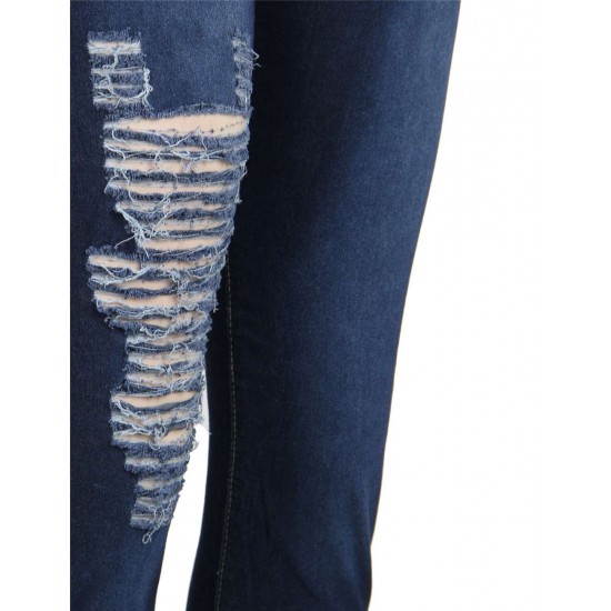 Top Design Ripped Women Jeans 