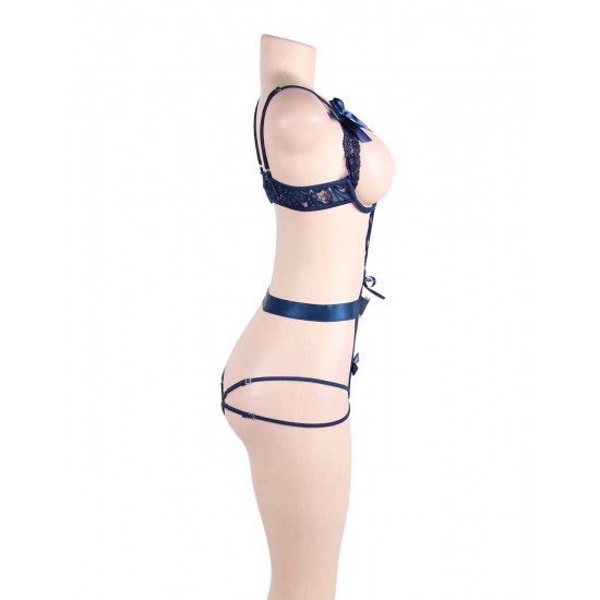 Blue Love Affair Luxury decoration Teddy Lingerie