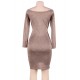 Long Sleeve Off-Shoulder Bodycon Dress