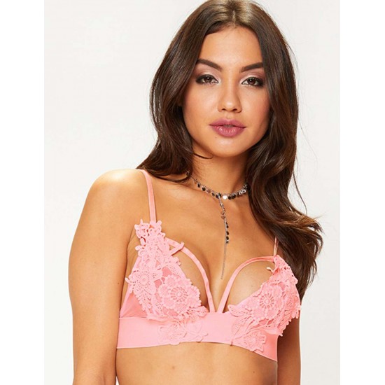 Pink Lace Bralette Top