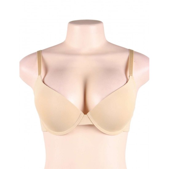 Beige High quality smooth basic comfort T-shirt bra