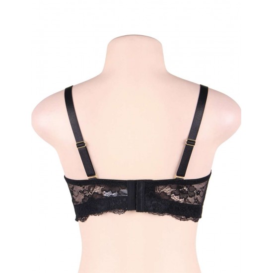 Black high-quality lace comfortable T-shirt bra