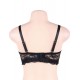 Black high-quality lace comfortable T-shirt bra