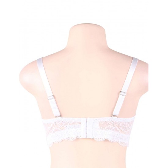 White high-quality lace comfortable T-shirt bra