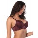 Wine Red high-quality lace comfortable T-shirt bra