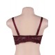 Wine Red high-quality lace comfortable T-shirt bra