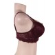 Wine Red high-quality lace comfortable T-shirt bra