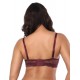 Wine Red high-quality lace comfortable T-shirt bra