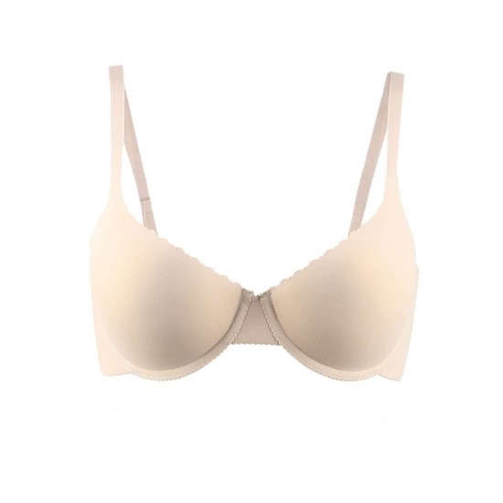 Beige Smooth Seamless Push Up comfortable T-shirt bra