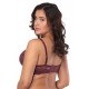 Wine Red high-quality lace comfortable T-shirt bra