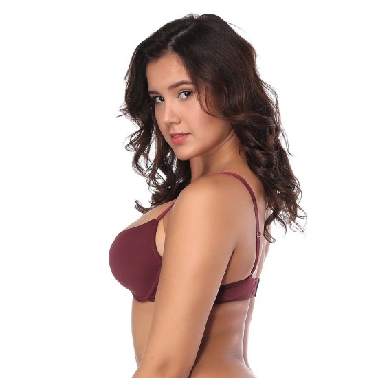 Wine Red High quality smooth basic comfort T-shirt bra