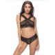 Black Lace Temptation Bra Set