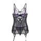 Sexy Purple Lace Bustier Lingerie Set With Bra Rim